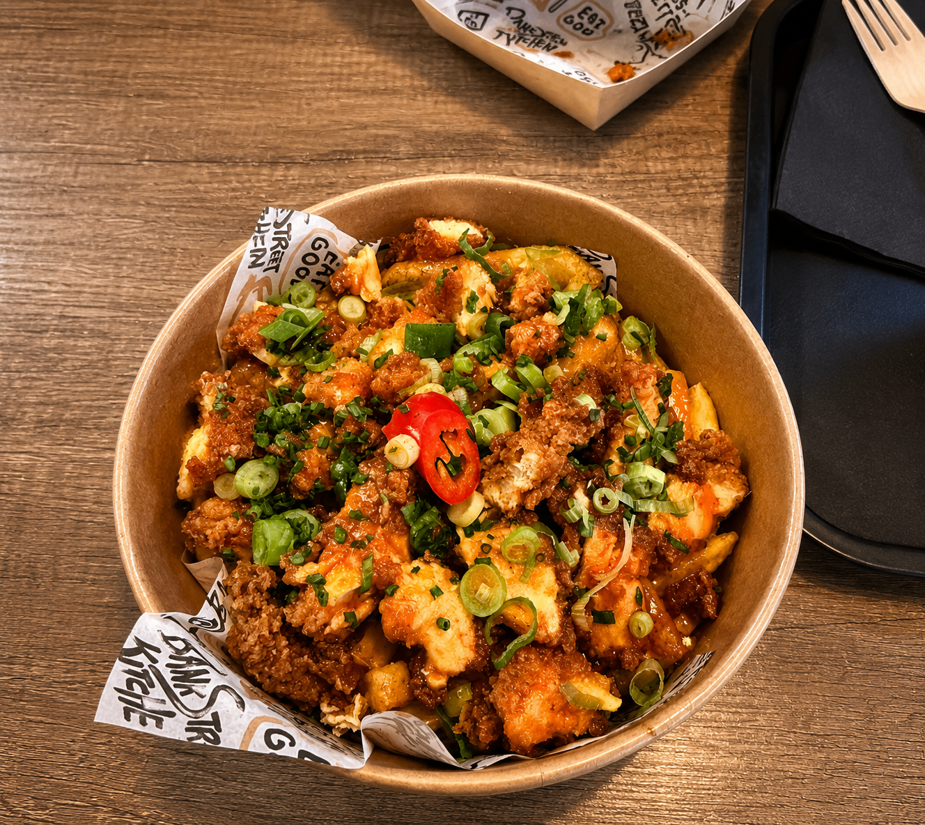 Bank Street Kitchen loaded chicken bowl — featured weekly special