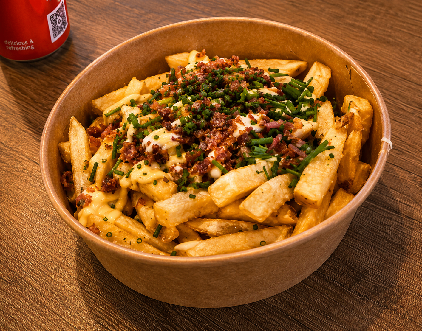 BSK signature loaded chicken bowl with chilli, spring onion and chives